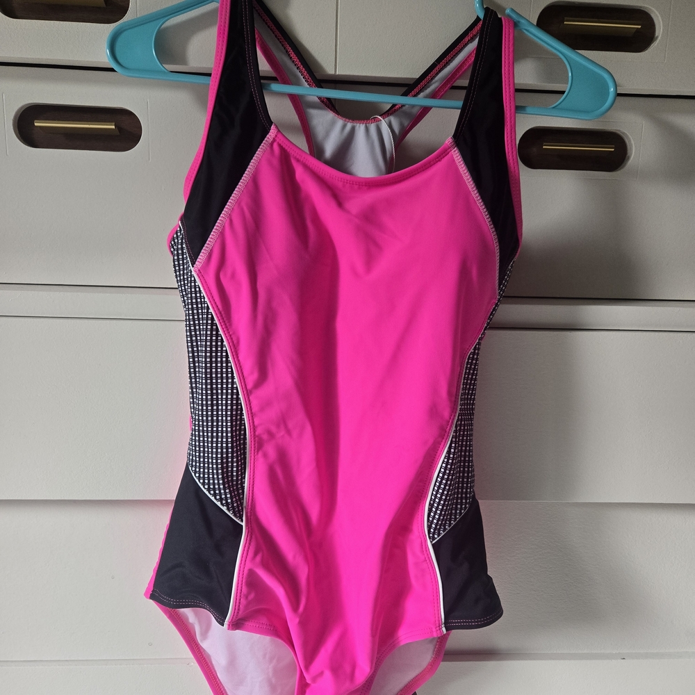 Women's Pink and Black Swimsuit